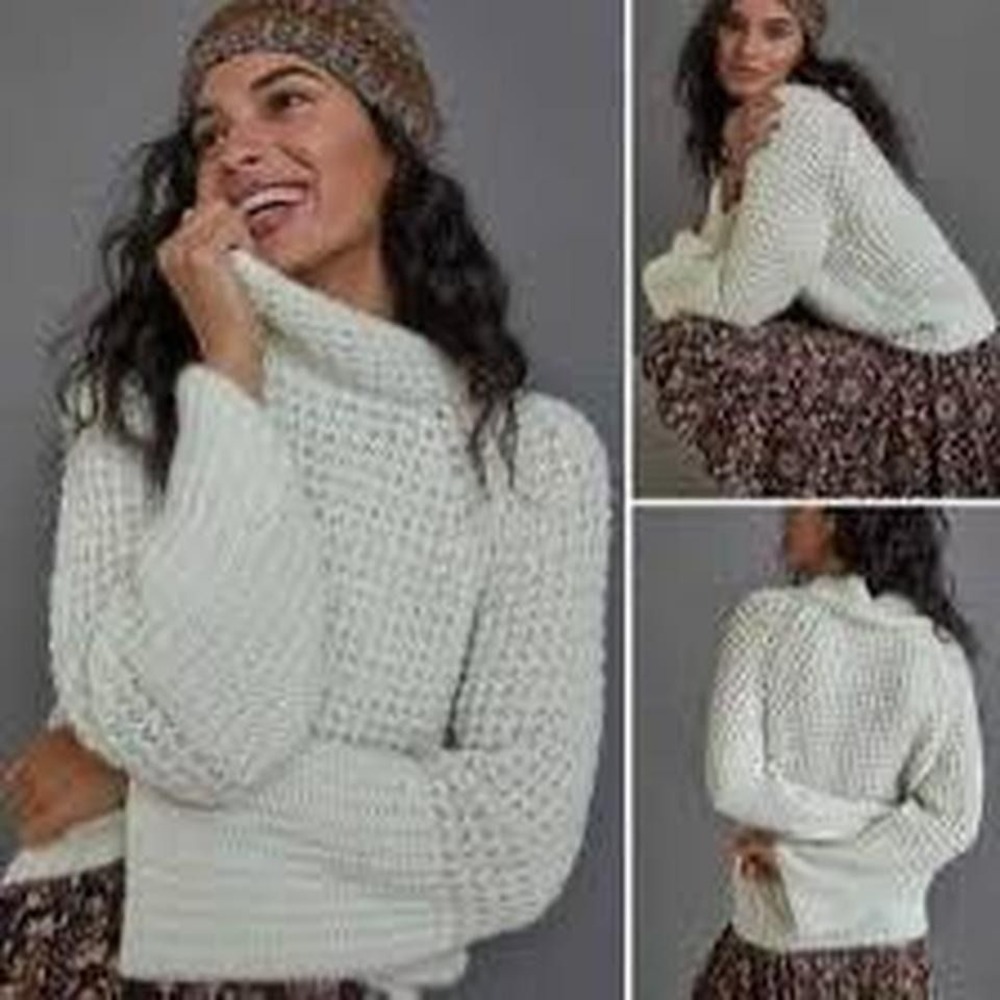Maeve by Anthropologie cream sweater‎ Size S'